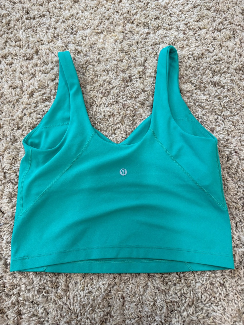 lululemon teal sports bra crop top